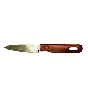 Haidragon Handle‎ Fruit Knife Plain Edge Red Vinyl Handle